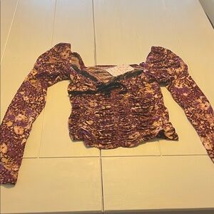 Free People/Layer it on me/m/purple&cream/never worn NWT